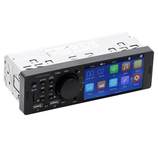 Universal 4" Car Radio HD MP5 Player Dual USB Telescopic Audio Multimedia Player Reverse Parking Image Without camera