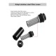 Universal Aluminum 44mm Car Inline Oil Fuel Filter With AN6 AN8 Adapter Fittings black