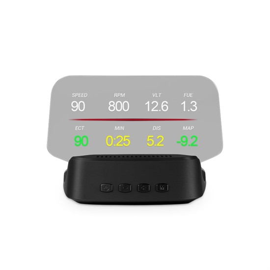 Universal Car-loaded Head up Display HUD Portable OBD GPS Navigation Projector  black