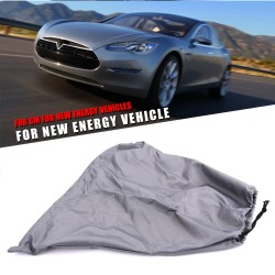 Universal Charging Port Rain Cover For New Energy Vehicles Magnetic Absorption Body Cover Cloth Gray