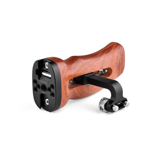 Universal DSLR Camera Hand Grip Wooden Mini Side Handle (1/4"-20 Screws) can use w/ SmalRig A6400 A6500 Cage 2913 black