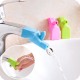 Universal High Elastic Silicone Water Tap Extender for Kids Washing Faucet Guide blue