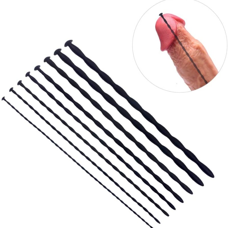 Urethra Probes Silicone Penis Plug Urethra Dilator Beads Set Sex Toys for Men with Different Sizes 3mm Urethra Probes Silicone Penis Plug Urethra Dilator Beads Set Sex Toys for Men with Different Sizes 3mm