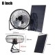 Usb 8-inch Solar Powered Fan Mini Ventilator 5.2w 6v Exhaust Fan Mobile Phone Power Bank Changer Black