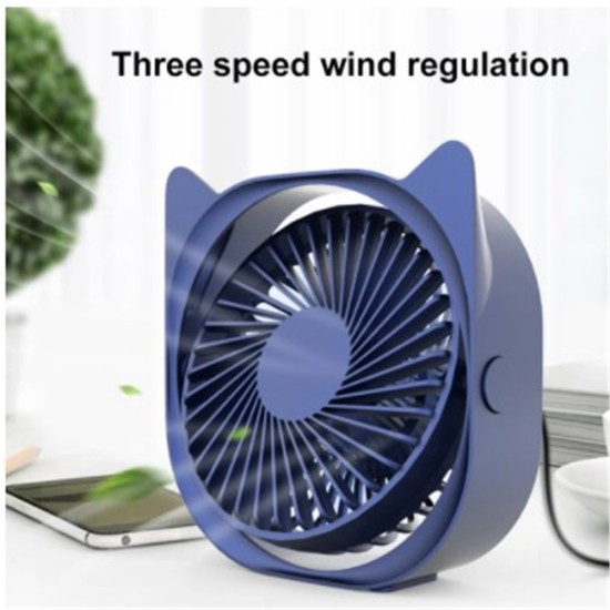 Usb Mini Desktop Fan 3 Wind Speed 360 Degrees Angle Adjustable Portable Electric Fan Summer Cooling Tools pink