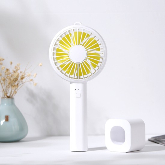 Usb Mini Mute Fans Electric Portable Handheld Household Desktop Electric Fan for Student Office blue