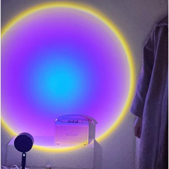 Usb Sunset Rainbow Red Projector Led Sun Projection Night Light For Bedroom Bar Coffee Store Wall Decoration Lighting Rainbow