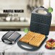 Waffle-Maker Household Bread Maker Non-stick Baking Toaster for Pumpkin Berries Chocolate Black EU Plug