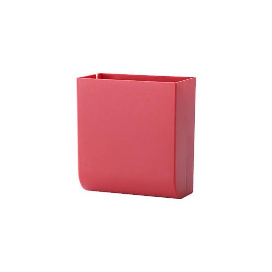 Wall Hanging Storage Box Multifunction Remote Control Storage Case Mobile Phone Plug Holder Stand Container red