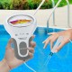 Water Quality PH and Chlorine Level CL2 Tester Digital 2-in-1 Meter Water Quality Analys White