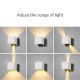 Waterproof Dimmable Aluminum Shell Wall Lamp for Outdoor Lighting White light_BD80 square cover black shell 12W