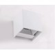 Waterproof Dimmable Aluminum Shell Wall Lamp for Outdoor Lighting White light_BD80 square cover black shell 12W