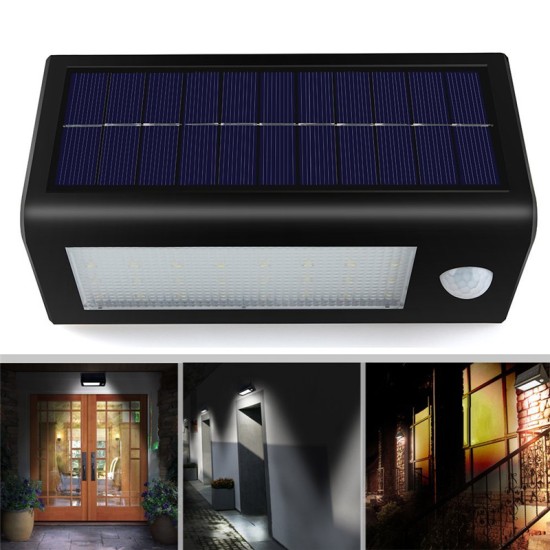 Waterproof Led Solar Powered Sensor Wall Light White light