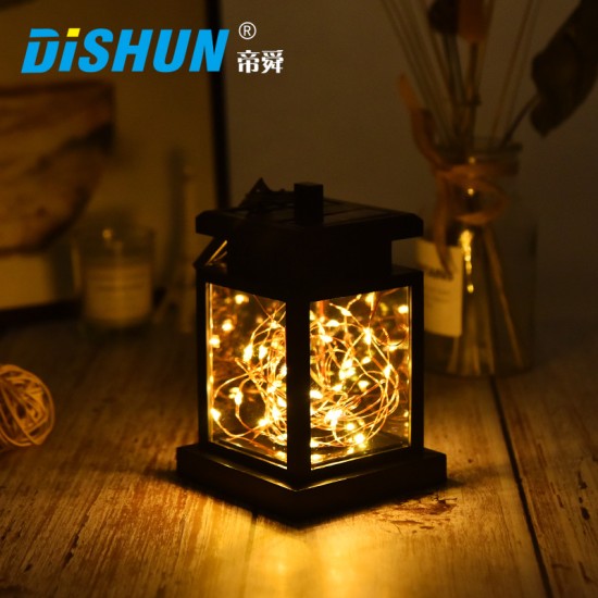 Waterproof Solar Lantern Light Outdoor Fairy String Light Hanging Lamp Intelligent Light Control Night Light