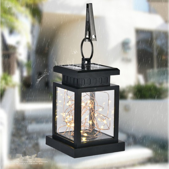 Waterproof Solar Lantern Light Outdoor Fairy String Light Hanging Lamp Intelligent Light Control Night Light