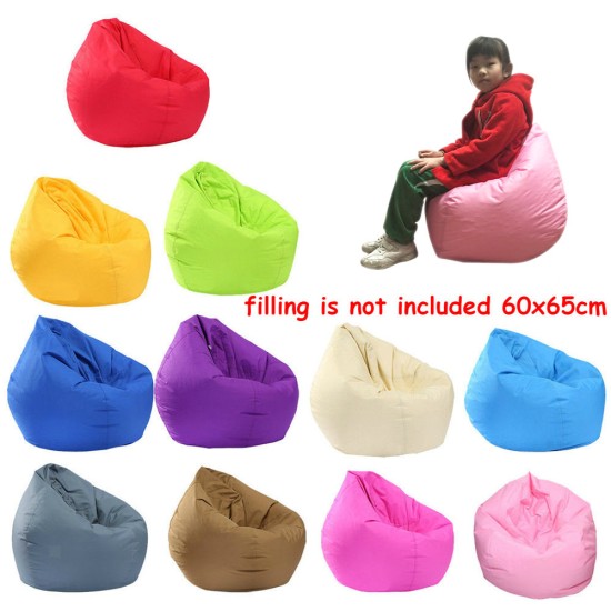 Waterproof Stuffed Animal Storage/Toy Bean Bag Solid Color Oxford Chair Cover Large Beanbag(filling is not included)-Z2RY