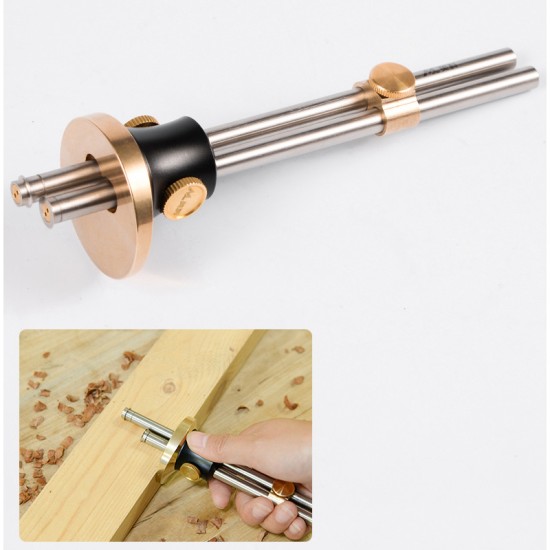 Wheel Marking Gauge Woodworking Dovetail Marker Scribe Wood Marking Tool double axis