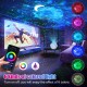 WiFi LED Night Light Projector Starry Projection Ocean Wave 6 Colors 360Degree Rotating Night Lamp black_With WiFi