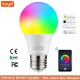 Wifi Rgb Colorful Intelligent Bulb 9w App Voice Control Timing Color-changing Super Bright Light Compatible With Alexa Google Assistant weifi version