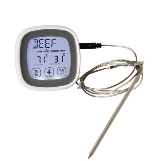 Wireless Bbq Thermometer With Probes Timer For Kitchen Meat Grill Electronic Timer as picture show