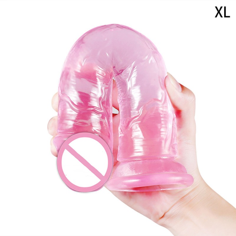 Woman Soft Crystal Dildo With Strong Suction Cup Multi-size G-spot Orgasm Sex Toys Adult Supplies YL21001-S pink small Woman Soft Crystal Dildo With Strong Suction Cup Multi-size G-spot Orgasm Sex Toys Adult Supplies YL21001-S pink small