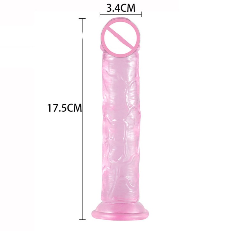 Woman Soft Crystal Dildo With Strong Suction Cup Multi-size G-spot Orgasm Sex Toys Adult Supplies YL21001-S pink small Woman Soft Crystal Dildo With Strong Suction Cup Multi-size G-spot Orgasm Sex Toys Adult Supplies YL21001-S pink small