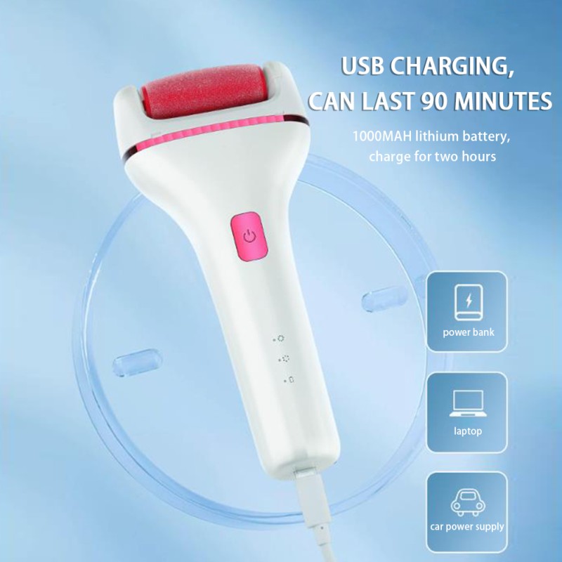 Women Foot Callus Remover Professional Electric Callous Removers For Feet With Rechargeable 2 Grinding Heads Pink Women Foot Callus Remover Professional Electric Callous Removers For Feet With Rechargeable 2 Grinding Heads Pink