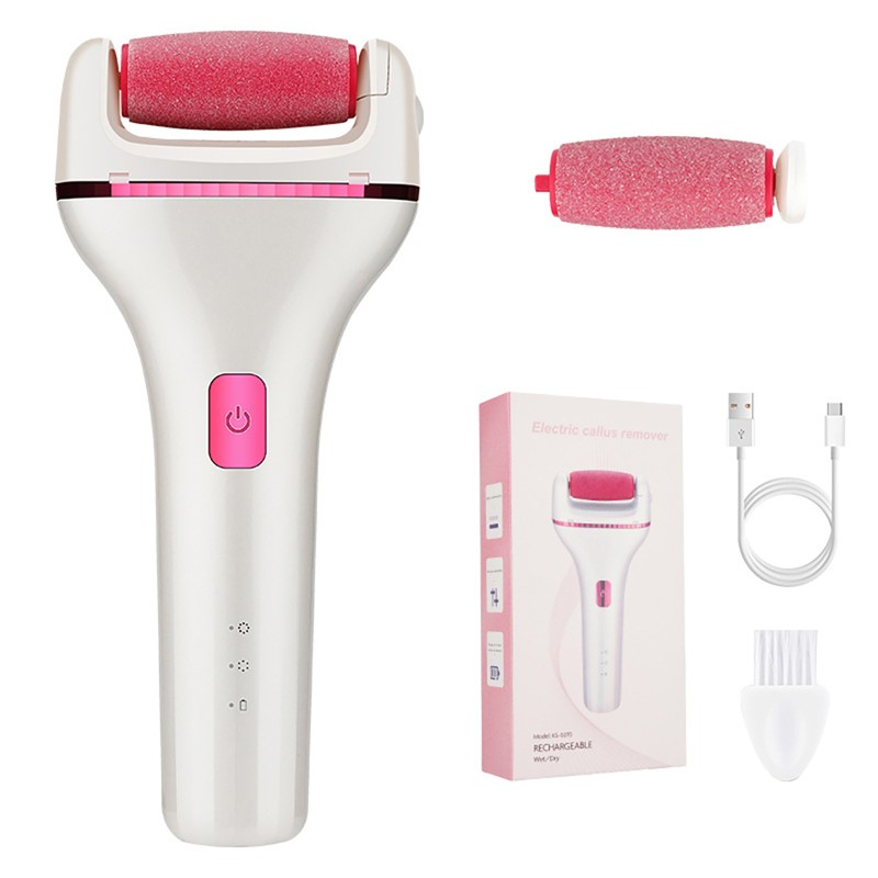 Women Foot Callus Remover Professional Electric Callous Removers For Feet With Rechargeable 2 Grinding Heads Pink Women Foot Callus Remover Professional Electric Callous Removers For Feet With Rechargeable 2 Grinding Heads Pink