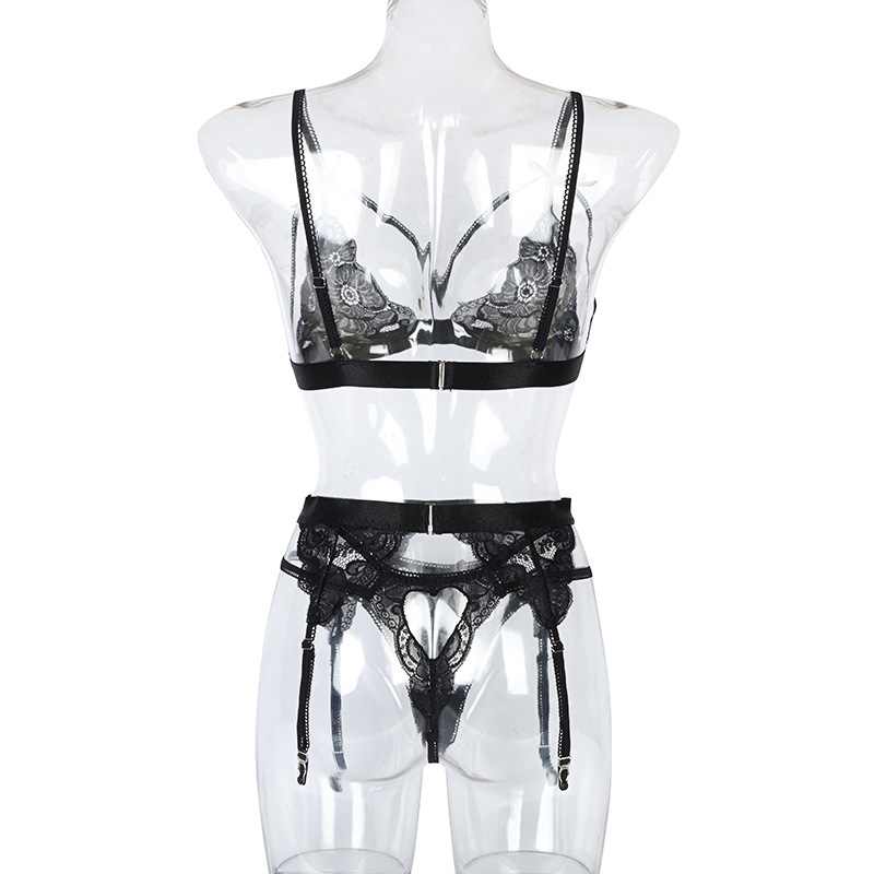 Women Lingerie Sexy Lace Bra Erotic Bra Briefs Set Plus Size Sexy Underwear black_L Women Lingerie Sexy Lace Bra Erotic Bra Briefs Set Plus Size Sexy Underwear black_L