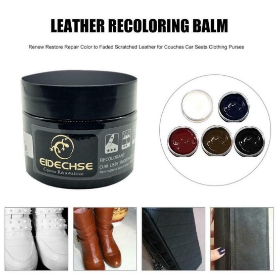 Worn Car Seat Sofa Leather Repair Cream Color Paste Dye Restorer Renew Supplies Black