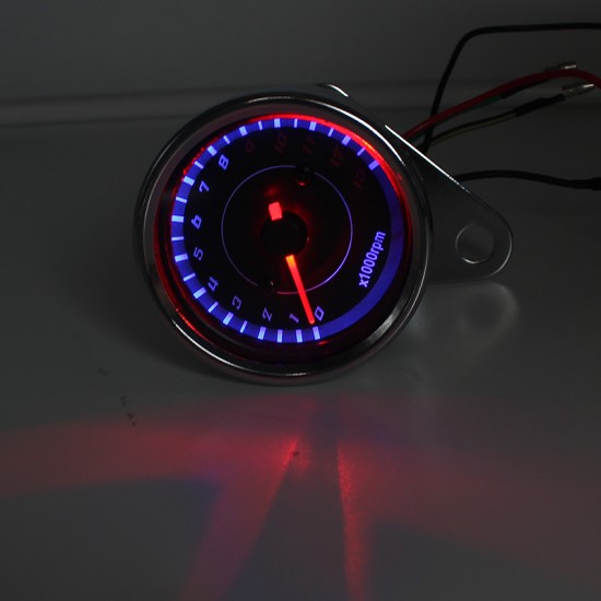 1000 rpm Universal Motorcycle Tachometer Led Screen Dc 12v Meter Gauge 13k Speedometer For Honda Yamaha Suzuki black