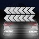 12PCS Big Car Night Warning Reflective Sticker Scratch Modified Electric Motorcycle Body Sticker  White