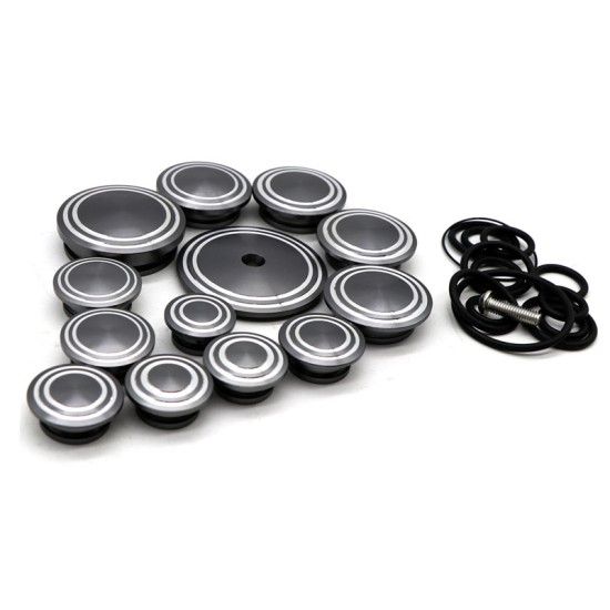 13pcs Motorcycle Frame Caps Set Frame Hole Cover Plug for BMW R NINE T 2014-2016 gray