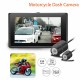 140° Wide Angle Motorcycle DVR Motorbike Camcorder Video Recorder Dual Camera As shown