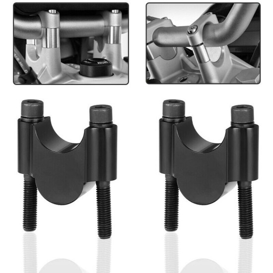 1pair Handlebar Riser Clamp Kit 1/8″ 28mm Handlebar Risers Dirt Bike Motocross