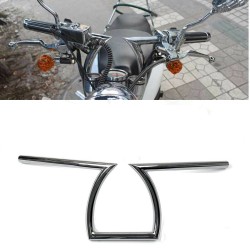 22mm 7/8 inches 25mm 1inch Motorcycle Drag Handlebars Z Bars 8-3/4" Plating