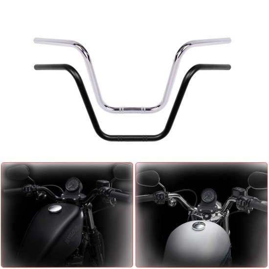 22mm 7/8"  25mm 1" Motorcycle Modified Handlebar for  Honda Kawasaki Suzuki Chopper Bobber Cafe Racer plating