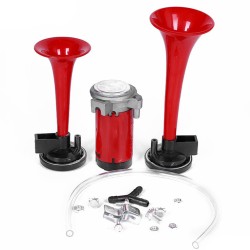 2PCS Car Air Horn Air Sound Signal Beep For Car 12V Loud Electric Horn Sound Speakers For Cars red