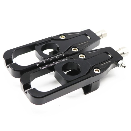 2pcs Motorcycle Chain Adjusters Tensioners for Kawasaki ninja ZX-10R 2011-2017 black