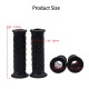 7/8" 22mm Handle Bar Motorcycle Hand Grips Grip Handlebar End black