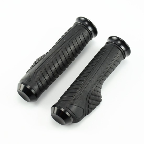 7/8" 22mm Motorcycle Refit Accessories Saving Labor Handlebar Rubber Sleeve with Clip black