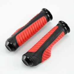 7/8" 22mm Motorcycle Refit Accessories Saving Labor Handlebar Rubber Sleeve with Clip red