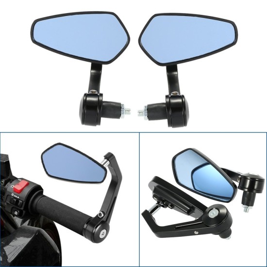 7/8" Handle Bar End Rearview Mirror Motorcycle Rear view Side Mirrors for Honda Yamaha Suzuki Kawasaki Dukati Bmw