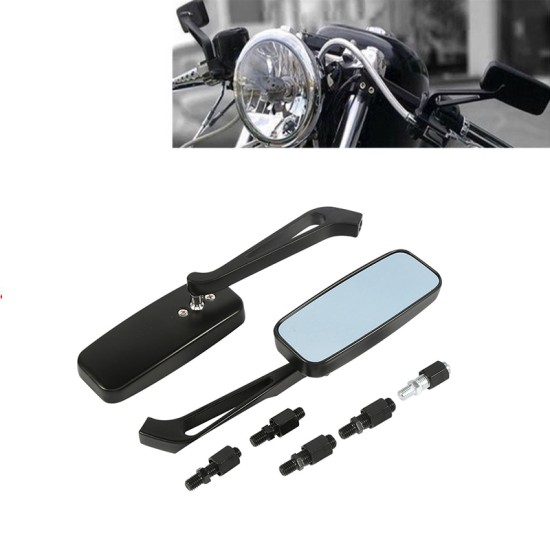 8mm 10mm Motorcycle Rearview Side Mirrors for Honda Yamaha Kawasaki Street Sports Bike Chopper Cruiser Motorcycle  black