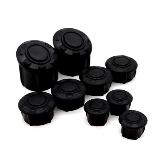 9pcs/set Motorcycle Frame Hole Cover Caps Plug Kit Decor For BMW R1200GS R1250GS black