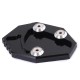 CNC Aluminum Motorcycle Kickstand Side Stand Extension Pad Plate Cover for Kawasaki GTR 1400 ZX14R black