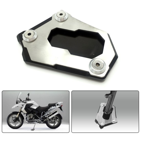 CNC Side Kickstand Stand Extension Plate for BMW R1200GS LC K50 2012-2016 black