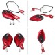 Fashion Motorcycle Refit Rear View Side Rearview Mirrors for Yamaha Suzuki Honda black