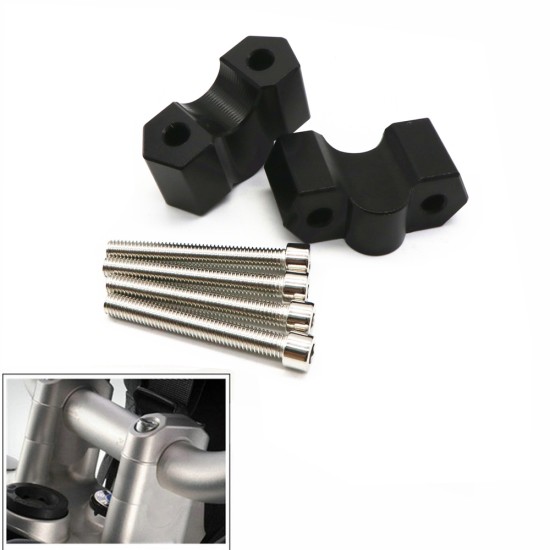 Handlebar Risers Height up Adapters for BMW F750GS 18-19 Motorbike Upgrade Accesssaries silver