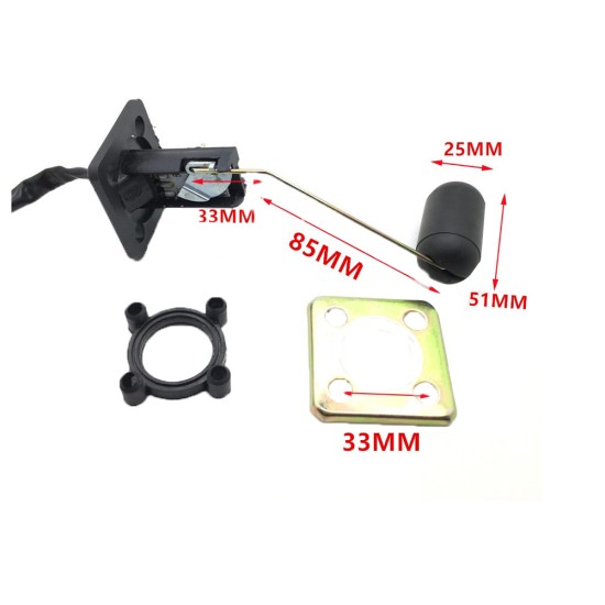 High Quality Black Motorcycle Scooter Front Fuel Tank Sensor Oil Level Sensor As shown